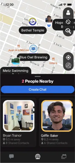 People nearby on OpenMat app